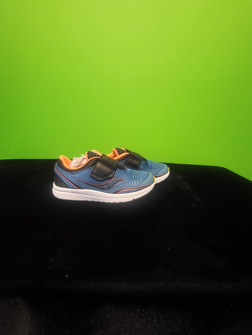 Saucony Kids Teal and Yellow Hook-and-Loop Sneakers Size 10.5 - Picture 5 of 6